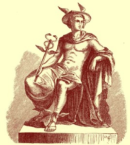 Representación de Hermes (Mercurio en la mitología romana)