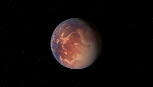 Recreación artística de Gliese 581e