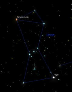 Cómo encontrar a Betelgeuse en el cielo nocturno