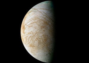 Europa, satélite de Júpiter. Crédito: NASA / Jet Propulsion Lab-Caltech / SETI Institute