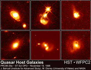 Imágenes de galaxias que albergan quásares en su interior