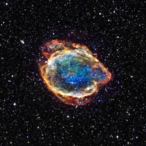 G299 (así se denomina), son los restos de una supernova de tipo 1a. Crédito: NASA/CXC/U.Texas