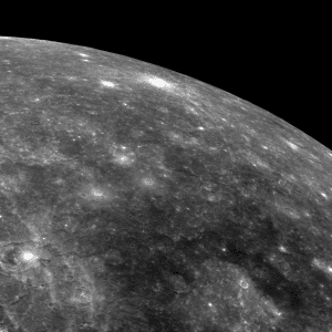 Detalle de la superficie de Mercurio. Crédito: NASA