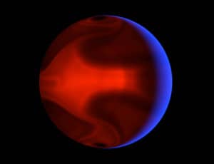 Concepto artístico de HD 80606 b. Crédito: NASA/JPL-Caltech/ UCSC