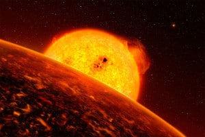 Concepto artístico del exoplaneta Kepler-37b. Crédito: IAU/L. Calçada