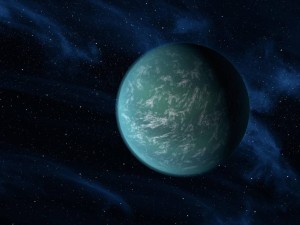 Recreación artística de Kepler-22b. Crédito: NASA/Ames/JPL-Caltech