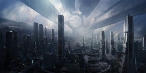 "La Ciudadela", una colonia espacial de la saga de videojuegos de ciencia ficción Mass Effect. Crédito: Bioware / Electronic Arts