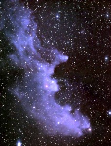 La Nebulosa Cabeza de Bruja es una nebulosa de reflexión. Refleja la luz de una estrella cercana que quizá te suene: Rigel. Crédito: NASA