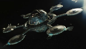 La estación espacial "Starbase 1" de Star Trek. Crédito: Paramount Pictures, CBS Studios