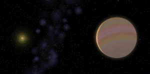 Concepto artístico de HD 32963 b, un exoplaneta descubierto recientemente. Crédito: Stefano Meschiari
