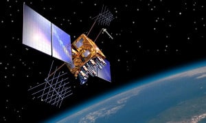 Impresión artística de un satélite GPS-IIRM en órbita. Crédito: US Government
