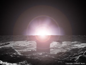 El Sol visto desde Mercurio. Crédito: Walter Myers