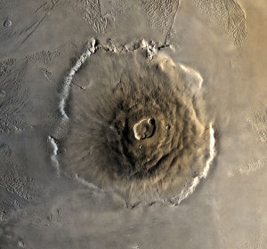 El Monte Olimpo fotografiado por la sonda Viking 1. Crédito: NASA