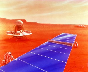 Concepto artístico de una instalación de paneles solares. Crédito: NASA