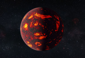 Concepto artístico de 55 Cancri e. Crédito: ESA/Hubble, M. Kornmesser