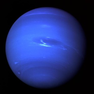 Neptuno, fotografiado por la sonda Voyager 2. Crédito: NASA