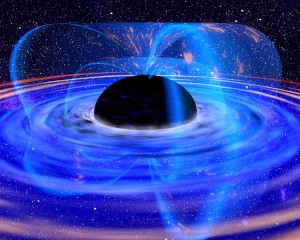 Recreacíon artística de un agujero negro supermasivo devorando materia de un disco de acreción. Crédito: XMM-Newton, ESA, NASA