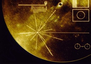 Mapa de púlsares de los discos de las sondas Voyager. Crédito: NASA/JPL