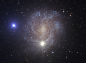Concepto artístico de US 708, una estrella hiperveloz. Crédito: ESA/Hubble, NASA, S. Geier