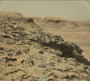 Imagen de Marte, tomada por el rover Curiosity el 3 de abril de 2016. Crédito: NASA/JPL-Caltech/MSSS