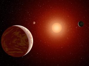Concepto artístico de los planetas alrededor de TRAPPIST-1. Crédito: NASA
