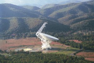 Imagen del radiotelescopio Green Bank. Crédito: NRAO/AUI