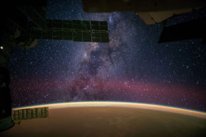 La Vía Láctea, vista desde la Estación Espacial Internacional. Crédito: NASA/Reid Wiseman