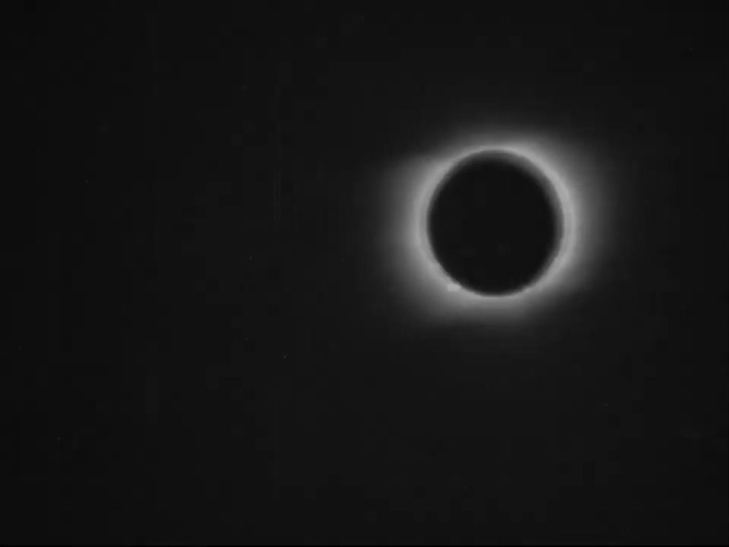 Restauran la primera grabación de un eclipse solar total