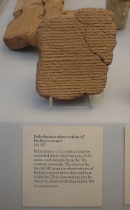 Tablilla babilonia que recoge la observación del cometa Halley hacia el 22-28 de septiembre del año 164 a.C.