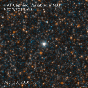 La variable Cefeida V1 en la galaxia de Andrómeda