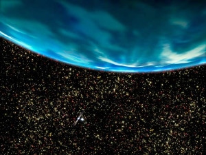 Recreación artística de Matusalén, el nombre del planeta que (creemos) orbita alrededor del pulsar de M4. 