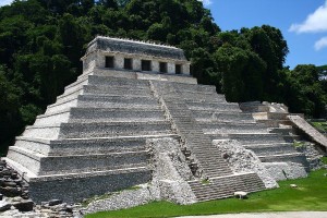 El templo de las inscripciones, en la zona arqueológica de Palenque