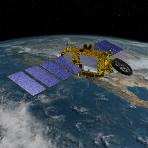 Recreación artística del satélite Jason-3. Crédito: NASA / JPL