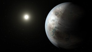 Este concepto artístico muestra uno de los posibles aspectos del planeta Kepler-452b. Crédito: NASA/JPL-Caltech/T. Pyle