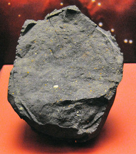 Fragmento del meteorito Murchison. Crédito: Usuario "Basiliscofresco" de Wikipedia.