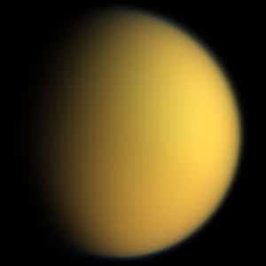 Titán, fotografíado por la sonda Cassini