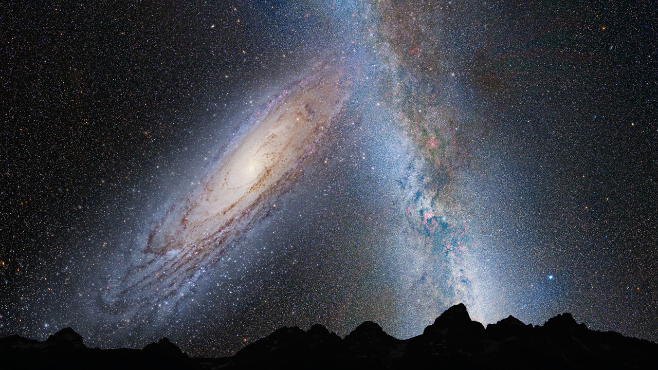 El choque entre la Vía Láctea y Andrómeda