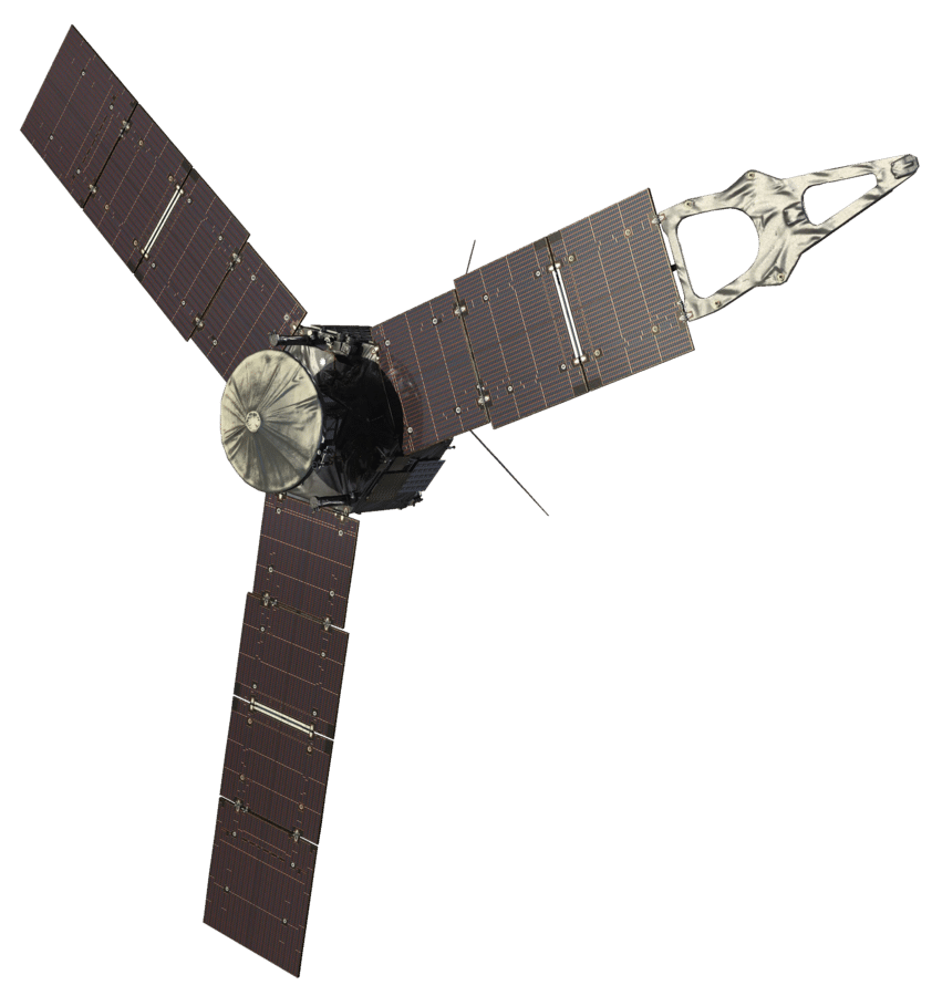 Concepto artístico de la sonda Juno. Crédito: NASA