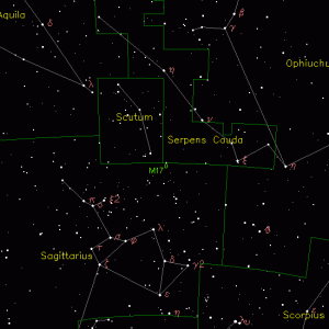 Cómo localizar Messier 17. Crédito: Universe Today
