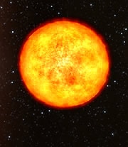 Concepto artístico de HE 1523-0901. Está entre las estrellas más antiguas conocidas de la galaxia. Es una gigante roja con 13.200 millones de años. Crédito: ESO, European Southern Observatory