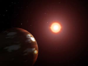 Los planetas similares a Neptuno como el de esta imagen, mostrado orbitando la estrella Gliese 436, pueden ser capaces de formarse alrededor de estrellas que contengan menos metal de lo que se creía anteriormente. Crédito: NASA