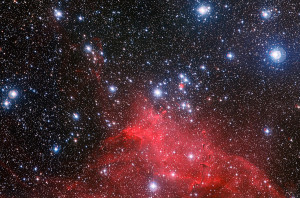 El cúmulo abierto NGC 3572 y la región que lo rodea. Crédito: ESO/G. Beccari