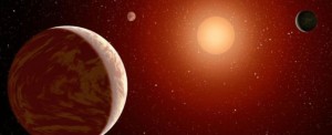 Concepto artístico de planetas orbitando alrededor de una estrella de clase M. Crédito: NASA/JPL-Caltech
