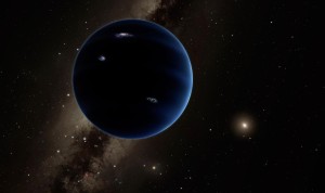 Concepto artístico del posible noveno planeta. Sería gaseoso, como Urano y Neptuno, pero más pequeño que ambos. Crédito: California Institute of Technology