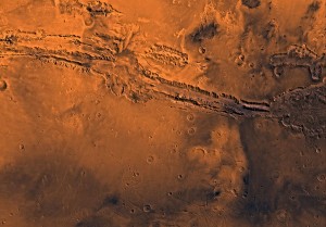 El Valles Marineris, fotografiado por la Viking 1. Crédito: NASA/JPL/USGS - JPL Photojournal