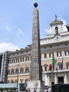 El obelisco de Montecitorio, que fue parte del Reloj Solar de Augusto. Crédito: Adrian Pingstone