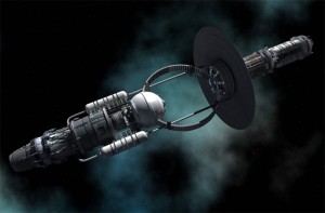 Un concepto tan futurista como podríamos imaginar. Este es un diseño de una nave propulsada por un agujero negro, un concepto desarrollado por Jeff Lee. Crédito: Adrian Mann.