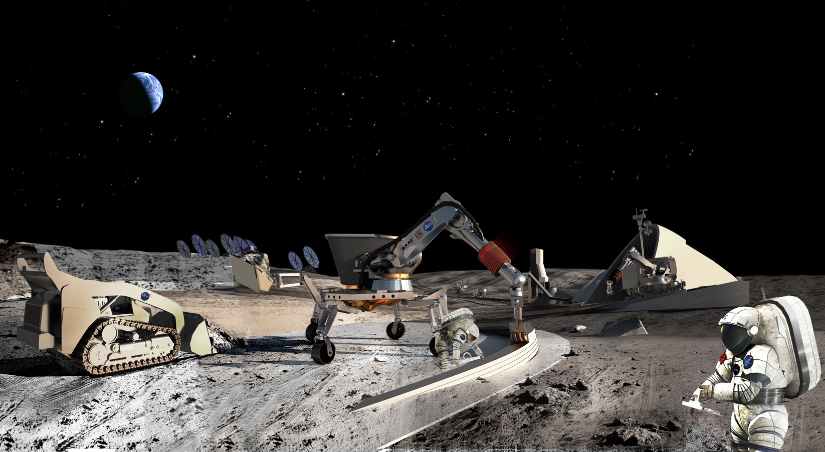 El estudio de la NASA sobre una base lunar