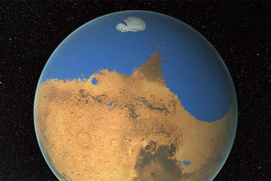 Los asteroides pudieron crear el océano de Marte