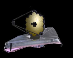 Recreación del James Webb Space Telescope. Crédito: NASA